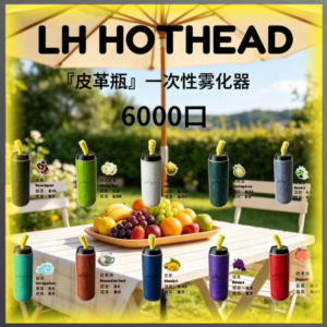 LH HOTHEAD皮革瓶6000口一次性可充電電子煙 多種水果冰感風味