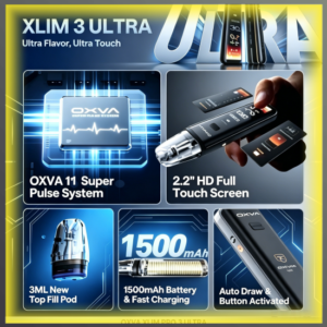 OXVA XLIM PRO 3 ULTRA 奧創小鯊牛觸控螢幕電子煙｜高規格可替換式電子菸主機，台灣熱賣款